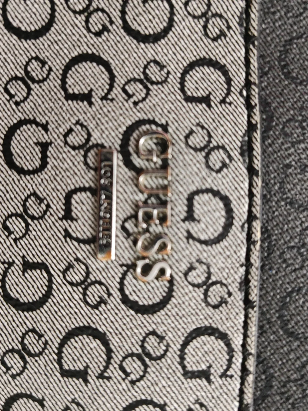 Guess Logo Signature Monogram Backpack – Black & Cream